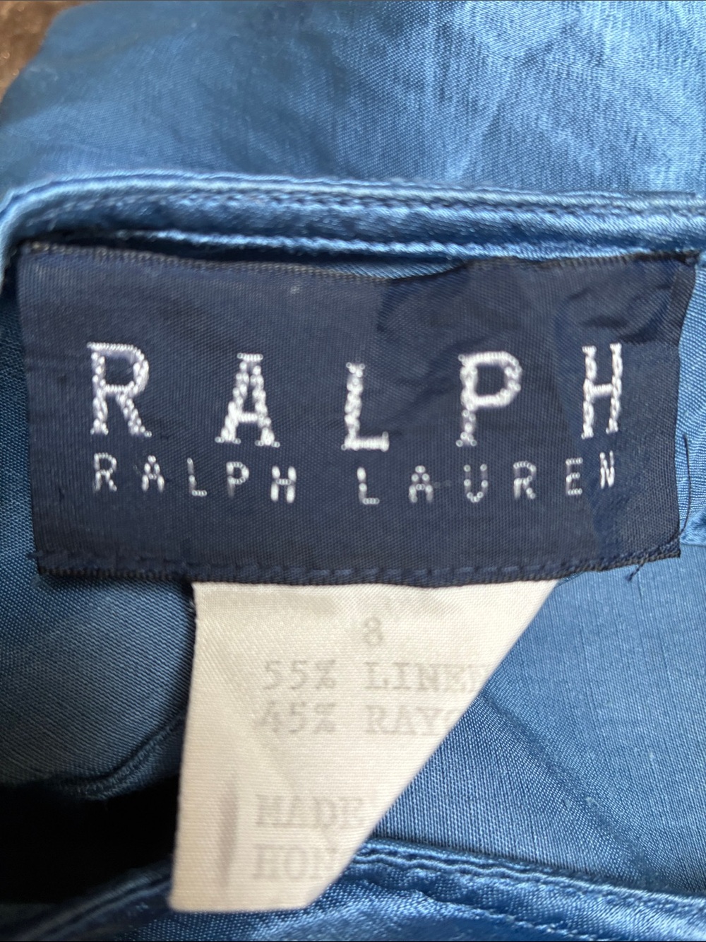 Ralph Lauren Blue Slip Dress summer sz 8 vintage - Picture 4 of 6